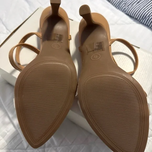 a new day women’s morrigan tan heels size 8 - Picture 2 of 3